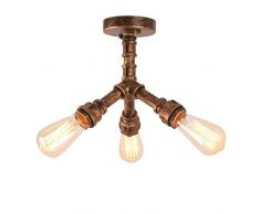 JAQ American Retro Wasserrohr-Deckenleuchte Schmiedeeisen Wand befestigte Deckenleuchte Loft Industrie Pendelleuchte für Aisle Cafe Bar Wohnzimmer Innenbeleuchtung