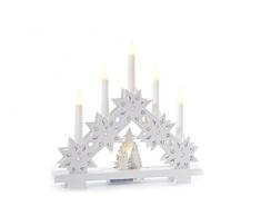 Heitmann Deco LED-Lichterbogen aus Holz - Stimmungsleuchter - Schwibbogen - beleuchtete Weihnachtsdeko - weiÃ - fÃ¼r innen