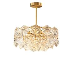 11 Licht Befestigung Luxus Runde Kristall Kronleuchter Gebürstetes Messing E14 Deckenleuchte Klassisch Elegante Während Der Lampe Für Wohnzimmer Hängende Beleuchtung Kupfer 11 Licht