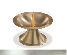 Wiedemann 2X Messingleuchter mit Dorn vernickelt matt gebürstet 50/90mm (Silber)