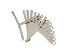 Werkzeuge Gitarre 9er Set Understring Radius Gauge E-Gitarre Akustikgitarre E-Bass Lichtbogen Messschieber für Halsgriffbrett