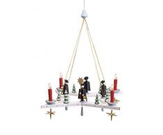 Rudolphs Schatzkiste Lichterkranz Adventskranz Stern elektrisch mit Kurrende BxT = 38x38cm NEU Leuchter Hängeleuchter Advent Kerzen Dekoration Seiffen Erzgebirge Holz Weihnachten