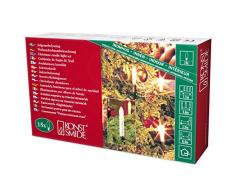 Konstsmide 2036-000 Baumkette mit Topbirnen / für Innen (IP20) / 230V Innen / 15 klare Birnen / grünes Kabel