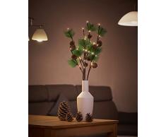 Bonetti Leuchtzweig mit 36 warm-weißen LED beleuchtet, Kiefernzweig mit Timer, batteriebetrieben, schöne Tannenzweige für die Weihnachtsdeko