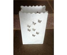 10 Stück Lichttüten, Lichtertüten Schmetterling - für Teelichter