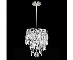 Lanbinxiang@ Moderner einfacher LED-Kristallleuchter, einzelne kreative dekorative Kristallpendelleuchte Erleuchtung