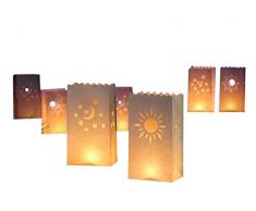 Licht in der Tüte 20 Stück (2 Packungen) Lichttüte Kerzentüten weiß