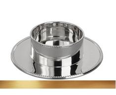 2X Messingleuchter mit Perlrand poliert 30/115mm (Gold)