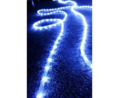 AMARE 240 LED Lichterschlauch Lichterkette, Kunststoff Kupfer, Weiß, LED-10 m Länge