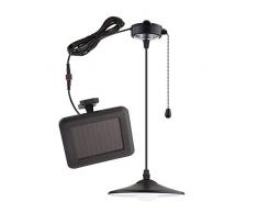 MVPower Solar Hängelampe Hängeleuchte Pendeleuchte Pendellampe mit Solar Panel und Zugschalter Zugschnur & Fernbedienung Solarleuchte Solarlampe außen für Garten, Balkon,Zimmer