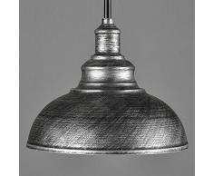 Einkopf Retro Vintage Lampenschirm LED Lampen Hängelampe Hängeleuchte Deckenleuchte Pendelleuchte Edison Industriebeleuchtung Eisen Schwarz Bronze Silver
