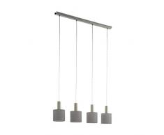 EGLO CONCESSA 2 Hängeleuchte 4-flammig, Ø 16 cm, Stahl, 60 W, nickel-matt