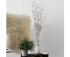2 Stück Zweige mit Beleuchtung, 10 LED, Höhe 76cm, batteriebetrieben, Silber - Lichterzweige Lichterdekoration Stimmungslicht Stimmungsleuchte