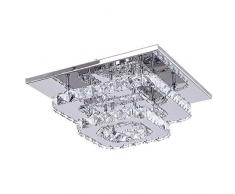 Kristall Deckenlampe,LED Deckenleuchte,36W LED Kronleuchter für Flur,Gang,Balkon,Schlafzimmer(36W 30cm Weiß)