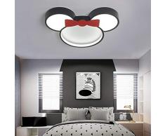 Kinderzimmer LED-Deckenleuchte 6000K weißes Licht Lampenschirm aus Metall-Acryl Disney Minnie Deckenlampe Junge Mädchen Kindergarten Schlafzimmer Arbeitszimmer Lampe Innen Decke Leuchte,Ø50cm~24w