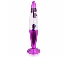 Flippige LavalampeTimmy komplett in violett/lila / 36cm hoch/mit Kabelschalter/inklusive Leuchtmittel/Lavaleuchte Magmalampe für Schlafzimmer oder Wohnzimmer