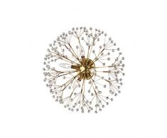 Dunkirk Kristall Deckenleuchte messing | Handgefertigt US Design | Deckenlampe Dekorativ Dimmbar | Lampe E14