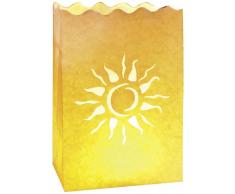 Luminaria 8543100 Lichtertüte Sonnenstrahlen klein - 10er Set, Windlicht, Papier, 11 x 16 x 9 cm, Weiß