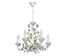 MW-Light Kronleuchter und Wandleuchte Grün Weiß Metall Floral Rustikalen Stil Design Wohnzimmer Schlafzimmer