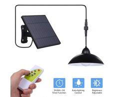 Solar Hängelampe,Tomshine Solar Hängeleuchte mit Fernbedienung Solarpanel Solarleuchte Solarlampe außen für Gartenhaus, Balkon【IP65 Wasserdicht】