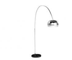 Stylische Bogenleuchte LOUNGE DEAL chrom Marmorfuss 170 - 210cm ausziehbar
