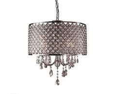 SAILUN Kristall Hängelampe Lampenschirm Kronleuchter Deckenlampe Lüster Pendelleuchte Hängelampenschirm 4 x E14 (Keine Glühbirne enthalten)