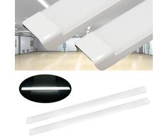 ALBRIGHT (2 Stück) 65W 120cm LED Röhr Tube Batten Lichtleiste Leuchtstoffröhre Deckenleuchte, Feuchtraumleuchte Wannenleuchte, leuchtstoffröhre komplett set(Naturweiß)