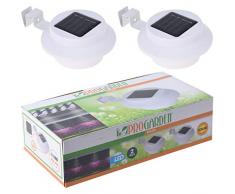 Solarlampe LED im 2er Set als Solarbeleuchtung und Regenrinnenbeleuchtung
