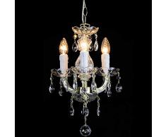 Kronleuchter Maria Theresa 3 flammig Gold - Ø27cm Venezianischen Glas - Klassische luster goldfarben messing
