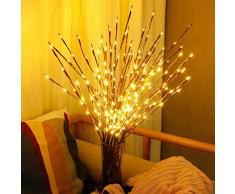 LED Lichterzweige 77CM 20LED Batteriebetrieben LED Baum Tischlampe für Weihnachten Hochzeit Geburtstag Valentinstag Vase Warmes Weiß 2pcs