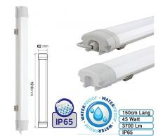 Feuchtraumleuchte Wannenleuchte Proline LED 45W Leuchte für Außen und Innen Wasserdicht IP65 Neutralweiß Slim