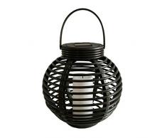LED Solar Laterne Gartendeko Rattan Optik Braun,Solar LED Rattanleuchte Zum Hängen Oder Stellen,Dekorative Lampe Mit Hängegriff Für Garten, Terrasse, Hof