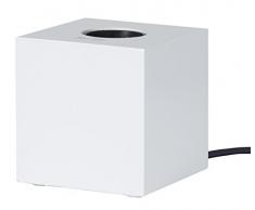Holzleuchte Kub, E27 Fassung Farbe: weiss, mit Schalter ca. 9 cm x 9 cm ( Leuchtmittel nicht enthalten )