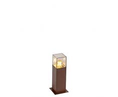 QAZQA Landhaus/Vintage/Rustikal/Modern Industrielle AußenStehleuchte/Stehlampe/Standleuchte/Lampe/Leuchte 30 cm rostbraun IP44 - Dänemark/Außenbeleuchtung Aluminium/Kunststoff Würfel /