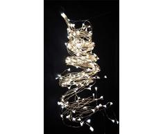 PANAX 200 Micro-LED Lichterbündel auf hochwertigen Silberdraht mit 16 Strängen(100-150cm) - Weihnachtsdekoration Warmweiß