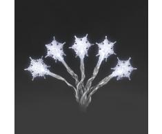 Konstsmide 1261-203 LED Dekolichterkette Schneeflocken / für Innen (IP20) / Batteriebetrieben: 4xAA 1.5V (exkl.) / 20 kalt weiße Dioden / transparentes Kabel