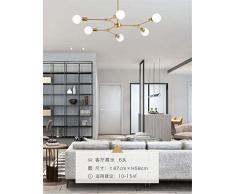 WHL.HH 6 Hanging Messingleuchter für Esszimmer Bar Cafe Wohnzimmer Schlafzimmer