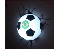 LED Wandleuchte Kinderzimmer Nachttisch Wohnzimmer Schlafzimmer Korridor Träumer Sport Brasilianischer Fußball 3D Dekoration Persönlichkeit Kreative Mode Wandleuchte