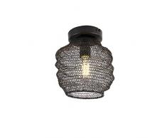 QAZQA Orientalisch Orientalische Deckenlampe schwarz - Nidum Bene/Innenbeleuchtung/Wohnzimmerlampe/Schlafzimmer/Küche Aluminium/Stahl Rund LED geeignet E27 Max. 1 x 25 Watt