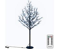 Deuba Kirschblütenbaum 200 LED | 180cm I Fernbedienung I Timer I 8 Leuchtmodi I Lichterbaum Indoor Outdoor | Blau