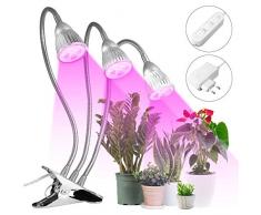 LIGHTOP Pflanzenlampe LED Pflanzenlicht 15W Pflanzenlampen Wachsen licht Pflanzenleuchte Wachstumslampe mit 360 Grad einstellbar Flexible für Haus Garten Aquatische Pflanzen Blumen Veg Sämling