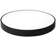 LLDKA Deckenlampe Modern Leuchte Deckenleuchte Schwarz Rund Minimalistisch Metall Eisen Club Esstisch Wohnzimmer Schlafzimmer Esszimmer,48w