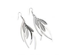 Zoulouyou Damen Chic Hängende Ohrringe Farbig Blätter Kronleuchter Ohrringe