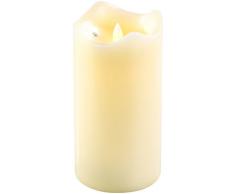 Britesta Flackerkerzen: LED-Echtwachskerze mit beweglicher Flamme, 18 cm hoch (LED-Wachs-Kerzen)