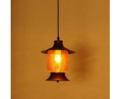 LAOHAO Europäische Mittelmeer Retro Eisen Single Head Kronleuchter American Village Ganglichter Terrassenlichter Tops Lichter Ideal for Wohnbereiche Deckenleuchte