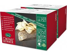 2 Stück Konstsmide 3150-103 LED Dekolichterkette Herzen aus geflochtenen Zweigen/für Innen (IP20) / 24V Innentrafo / 16 warm weiße Dioden/transparentes Kabel