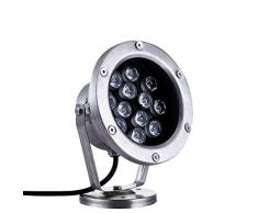 DLGGO Moderne Rund Swimmingpool-Licht Edelstahl Spotlight SPA IP68 Licht Oberflächenmontage 24V / 85V-265V AC LED Unterwasserbeleuchtung for Pool, Aquarium, Brunnen, Aquarium, Deko Licht