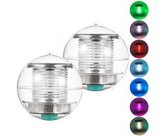 Coquimbo Pool Licht Solar Lampe LED Solar Wasserdicht Schwimmbecken Licht Unterwasser Farbwechsel RGB Ball Lampe für den Garten, Baum, Teich Schwimmbad (2 pack)