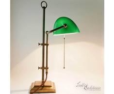 Tischleuchte in Messing Jugendstil E27 bis zu 60 Watt 230V Deutsches Qualitätsprodukt aus Messing Schlafzimmer Wohnzimmer Lampe Leuchten Beleuchtung