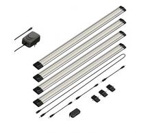 parlat LED Unterbau-Leuchte Siris, Infrarot-Sensor, flach, je 50cm, 500lm, weiß, 4er Set